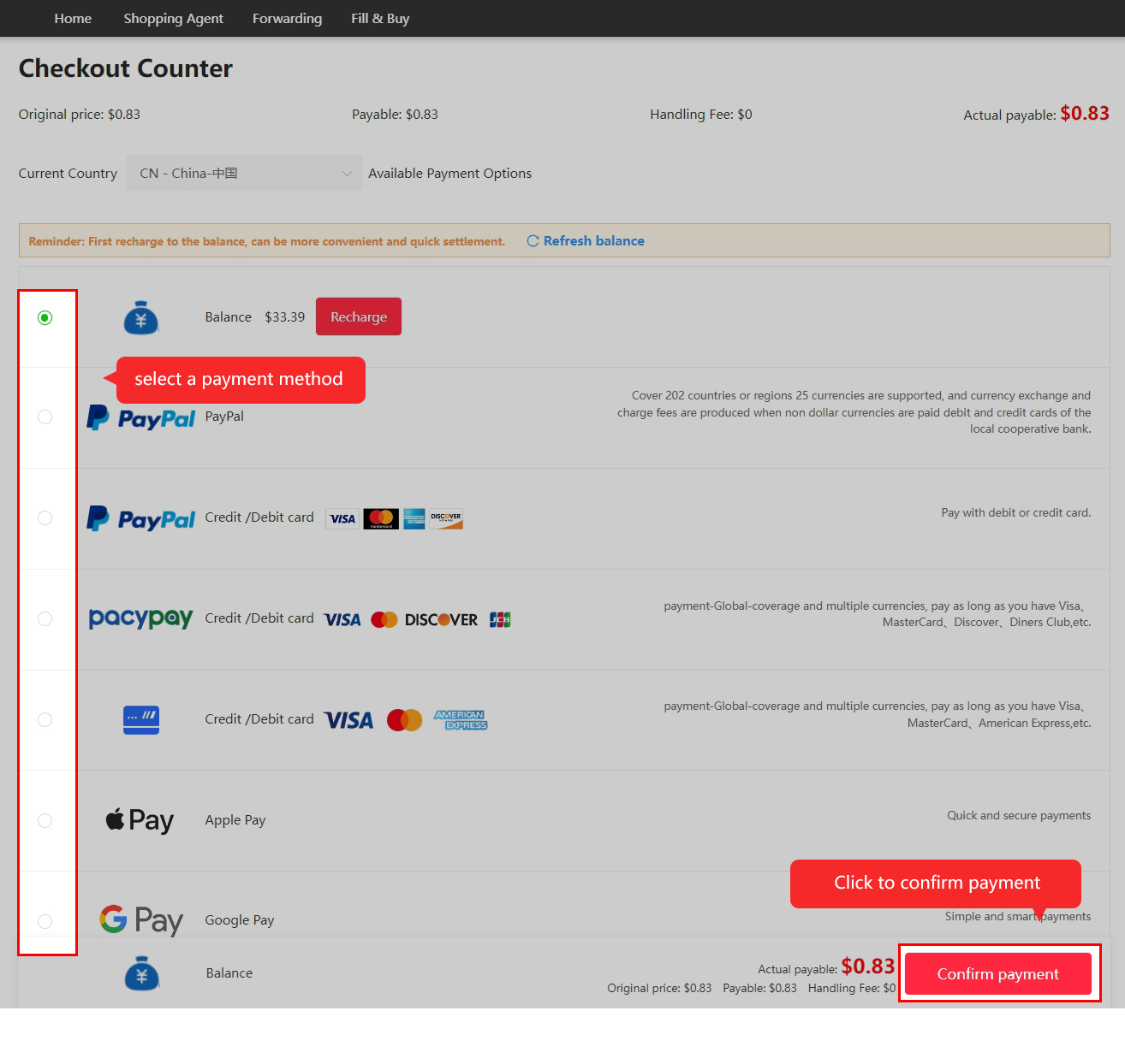 Official tutorial 07: Review the first checkout and payment method.