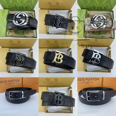 Black belts with metal buckles
