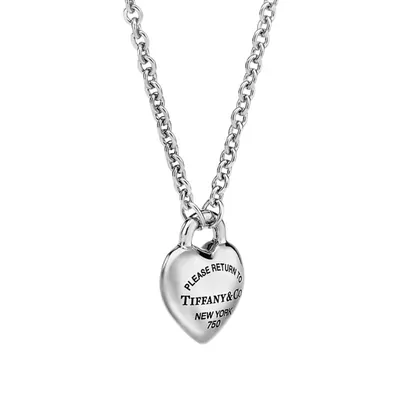 Silver-tone chain with a heart pendant